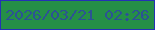 文字の大きさ：4、枠の色：2431b5、背景の色：258f47、文字の色：2c5294 無料ブログパーツのブログ時計