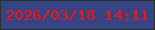 文字の大きさ：3、枠の色：243326、背景の色：364485、文字の色：f9140a 無料ブログパーツのブログ時計