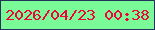 文字の大きさ：3、枠の色：24335c、背景の色：7afb98、文字の色：ed063d 無料ブログパーツのブログ時計