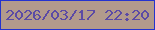 文字の大きさ：4、枠の色：2433cf、背景の色：b29a8c、文字の色：5b4aa5 無料ブログパーツのブログ時計
