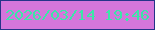 文字の大きさ：3、枠の色：243489、背景の色：d476db、文字の色：3ce6a8 無料ブログパーツのブログ時計