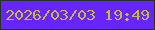 文字の大きさ：3、枠の色：243619、背景の色：6725fe、文字の色：c4bb3f 無料ブログパーツのブログ時計