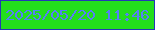 文字の大きさ：3、枠の色：2437b6、背景の色：23de1c、文字の色：567ff5 無料ブログパーツのブログ時計