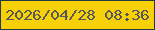 文字の大きさ：1、枠の色：243941、背景の色：f7d105、文字の色：52585c 無料ブログパーツのブログ時計