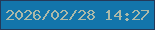 文字の大きさ：2、枠の色：243959、背景の色：1375ab、文字の色：acb9a9 無料ブログパーツのブログ時計
