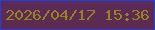 文字の大きさ：2、枠の色：2440d1、背景の色：5c2a53、文字の色：958422 無料ブログパーツのブログ時計