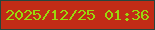 文字の大きさ：1、枠の色：24463d、背景の色：c12c16、文字の色：9ad80d 無料ブログパーツのブログ時計