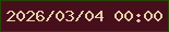 文字の大きさ：3、枠の色：244703、背景の色：470f1b、文字の色：e4cfaa 無料ブログパーツのブログ時計