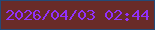 文字の大きさ：3、枠の色：244a77、背景の色：692b28、文字の色：9230fa 無料ブログパーツのブログ時計