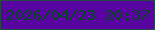 文字の大きさ：3、枠の色：244b44、背景の色：5704a1、文字の色：02471f 無料ブログパーツのブログ時計
