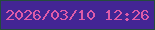 文字の大きさ：5、枠の色：244c3c、背景の色：432594、文字の色：de5ba9 無料ブログパーツのブログ時計