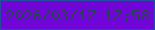 文字の大きさ：1、枠の色：244da2、背景の色：7005d7、文字の色：264154 無料ブログパーツのブログ時計