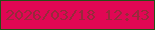 文字の大きさ：1、枠の色：245017、背景の色：e00754、文字の色：982a3b 無料ブログパーツのブログ時計