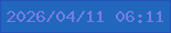 文字の大きさ：2、枠の色：2452b9、背景の色：2067bd、文字の色：767ee2 無料ブログパーツのブログ時計
