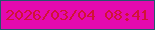 文字の大きさ：5、枠の色：24576d、背景の色：e40aaf、文字の色：d11336 無料ブログパーツのブログ時計