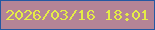 文字の大きさ：3、枠の色：2458a2、背景の色：b48496、文字の色：e5ec46 無料ブログパーツのブログ時計