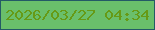 文字の大きさ：2、枠の色：245a66、背景の色：6abf6b、文字の色：669a16 無料ブログパーツのブログ時計