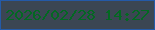 文字の大きさ：2、枠の色：245aa8、背景の色：3b4653、文字の色：036822 無料ブログパーツのブログ時計