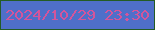 文字の大きさ：2、枠の色：245c24、背景の色：4f6fc9、文字の色：d3559b 無料ブログパーツのブログ時計
