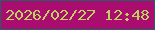 文字の大きさ：4、枠の色：245f68、背景の色：aa0c6f、文字の色：bdd15e 無料ブログパーツのブログ時計
