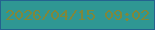 文字の大きさ：2、枠の色：24628f、背景の色：2f9793、文字の色：7f873b 無料ブログパーツのブログ時計