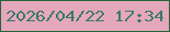 文字の大きさ：2、枠の色：246336、背景の色：e5a7bc、文字の色：387a67 無料ブログパーツのブログ時計