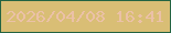文字の大きさ：4、枠の色：246442、背景の色：d9be75、文字の色：ebc1a7 無料ブログパーツのブログ時計