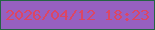 文字の大きさ：4、枠の色：246443、背景の色：9760c0、文字の色：dc4664 無料ブログパーツのブログ時計
