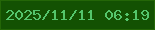 文字の大きさ：3、枠の色：246607、背景の色：135102、文字の色：54c56c 無料ブログパーツのブログ時計
