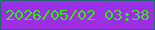 文字の大きさ：2、枠の色：246671、背景の色：9c2fe4、文字の色：30eb0d 無料ブログパーツのブログ時計