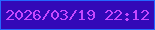 文字の大きさ：5、枠の色：2467ff、背景の色：3308b8、文字の色：c648ff 無料ブログパーツのブログ時計