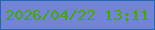 文字の大きさ：5、枠の色：2468b2、背景の色：7484d4、文字の色：40a906 無料ブログパーツのブログ時計