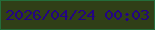 文字の大きさ：1、枠の色：246d3a、背景の色：303f17、文字の色：230483 無料ブログパーツのブログ時計