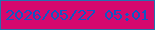 文字の大きさ：1、枠の色：2471af、背景の色：d5086e、文字の色：0f57c4 無料ブログパーツのブログ時計
