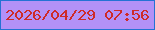 文字の大きさ：4、枠の色：2472d4、背景の色：b391f7、文字の色：ce2a29 無料ブログパーツのブログ時計