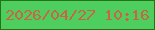 文字の大きさ：4、枠の色：247410、背景の色：4dce5f、文字の色：c86641 無料ブログパーツのブログ時計