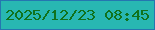 文字の大きさ：5、枠の色：2476b0、背景の色：28b7b2、文字の色：10721c 無料ブログパーツのブログ時計