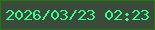文字の大きさ：2、枠の色：247709、背景の色：3b4b3b、文字の色：37fc8b 無料ブログパーツのブログ時計