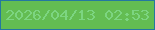文字の大きさ：5、枠の色：2478a0、背景の色：63bd52、文字の色：7cd581 無料ブログパーツのブログ時計