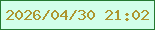文字の大きさ：4、枠の色：247931、背景の色：d2ffea、文字の色：ad952f 無料ブログパーツのブログ時計