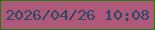 文字の大きさ：3、枠の色：247a0f、背景の色：ae597a、文字の色：284966 無料ブログパーツのブログ時計