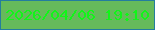 文字の大きさ：3、枠の色：247d9e、背景の色：66ba5b、文字の色：11f519 無料ブログパーツのブログ時計
