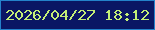 文字の大きさ：3、枠の色：2482ca、背景の色：0a1664、文字の色：c4ef77 無料ブログパーツのブログ時計