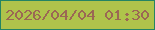 文字の大きさ：2、枠の色：248463、背景の色：afc34b、文字の色：9b6754 無料ブログパーツのブログ時計