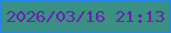 文字の大きさ：1、枠の色：2484ec、背景の色：3a9082、文字の色：6b1eb5 無料ブログパーツのブログ時計