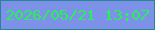 文字の大きさ：1、枠の色：248695、背景の色：7e91e8、文字の色：24f255 無料ブログパーツのブログ時計