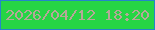 文字の大きさ：5、枠の色：2486ca、背景の色：26d545、文字の色：b6a798 無料ブログパーツのブログ時計