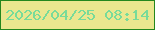 文字の大きさ：1、枠の色：24871e、背景の色：eae78f、文字の色：78db99 無料ブログパーツのブログ時計