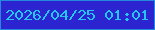 文字の大きさ：4、枠の色：2488dd、背景の色：2c23d1、文字の色：25c6f4 無料ブログパーツのブログ時計