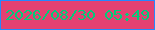 文字の大きさ：5、枠の色：2488ff、背景の色：e44172、文字の色：01cd79 無料ブログパーツのブログ時計